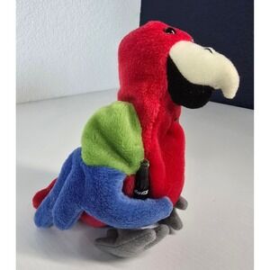 Vintage 1999 Coca Cola International Bean‎ Bag Stuffed Plush Parrot Brazil Toy